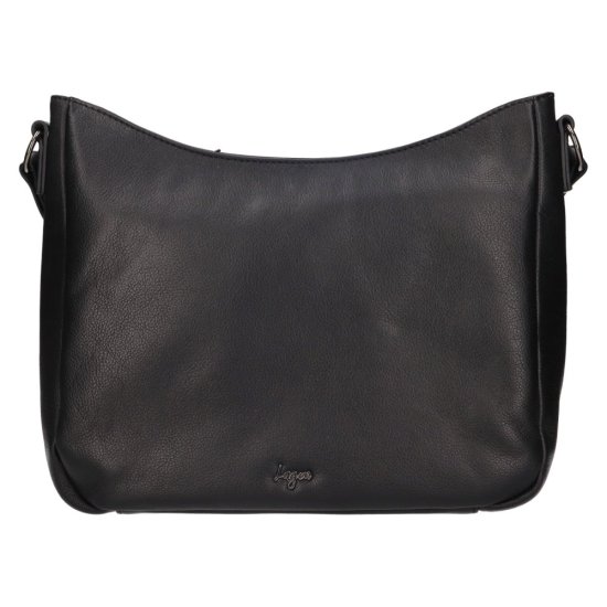 Dámska kožená kabelka 212475 čierna