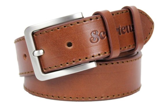 Pánský kožený opasek Scorteus SC - 1776/40/1 koňak