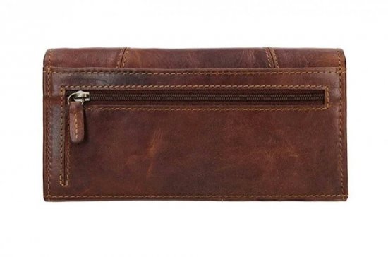 Luxusní dámská kožená peněženka PWL-2388/M hnědá