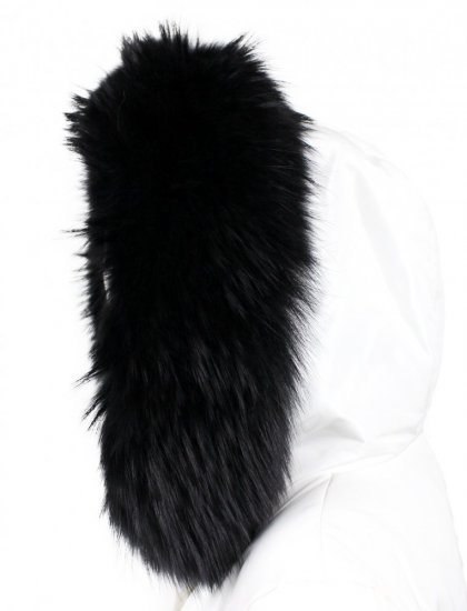Fur trim on the hood - black raccoon collar  M 58/5 (75 cm) 1