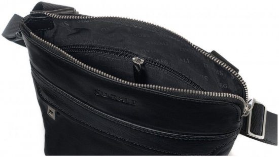 Pánská kožená taška přes rameno Segali BRIJ-2343 černá 7