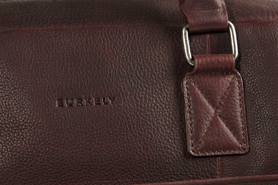 Kožená taška na notebook UNI Burkely Maxbag hnědá 11