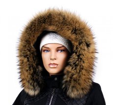 Kožešinový lem na kapuci - límec mývalovec snowtop M 35/71 (75 cm) 1