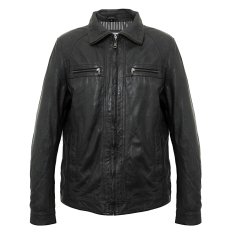 Pánská kožená bunda 8051 black