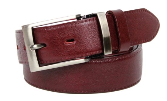 UNI kožený opasek 235-020-1 bordó