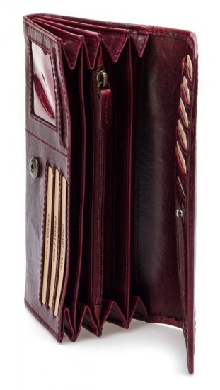 Dámska kožená peňaženka V-2102/T vinová 2