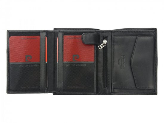 Pánská kožená peněženka Pierre Cardin CB TILAK26 2326 RFID černá + červená 3