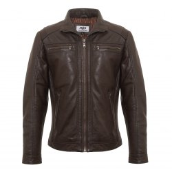 Pánská kožená bunda GERO brown 4 Pánská kožená bunda GERO brown 4