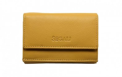 Dámská malá kožená peněženka SG-21756 žlutá
