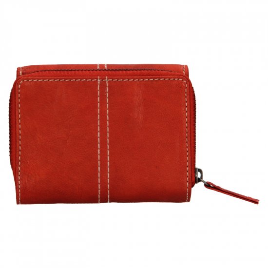Dámska kožená peňaženka JK-20721 červená
