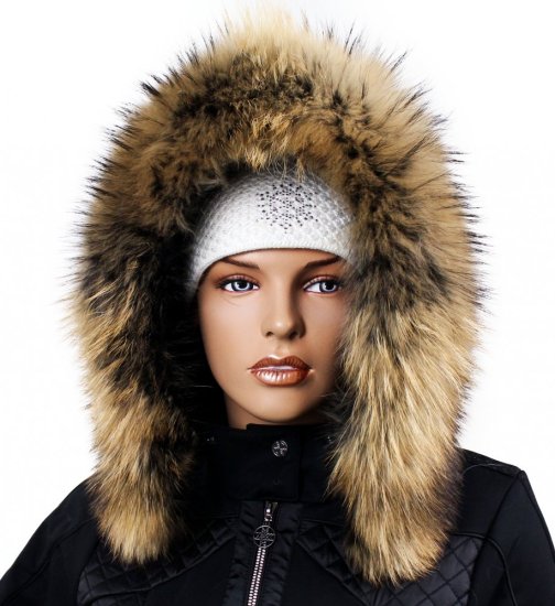 Kožešinový lem na kapuci - límec mývalovec snowtop M 35/66 (80 cm) 1