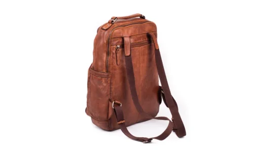 Kožený batoh UNISEX 229411 koňak - zadní pohled