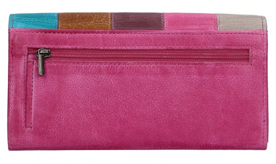 Dámská kožená peněženka V-217/D fuchsia MULTI