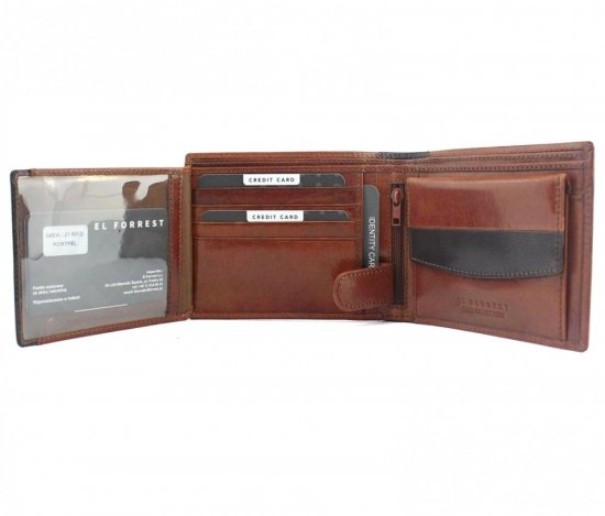 Pánska kožená peňaženka El Forrest 2545/A 21 RFID hnedá 3