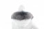 Fur trim on the hood - raccoon collar snoutop M 121/3 grey blue (70 cm)