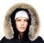 Kožešinový lem na kapuci - límec liška snowtop černo - béžová L 18/32 (65 cm) 2