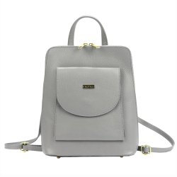 Kožený batoh MiaMore Timea šedý Kožený batoh MiaMore Timea šedý