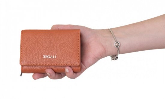 Dámska kožená peňaženka SG-27106 B Oranžová 6