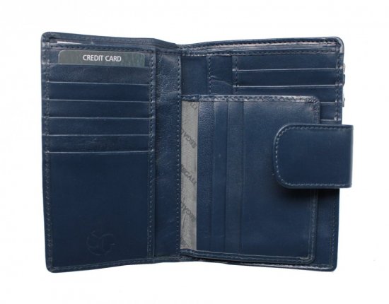 Dámska kožená peňaženka W 270092 modrá