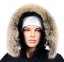 Kožešinový lem na kapuci - límec liška snowtop černo - béžová L 18/33 (60 cm) 1