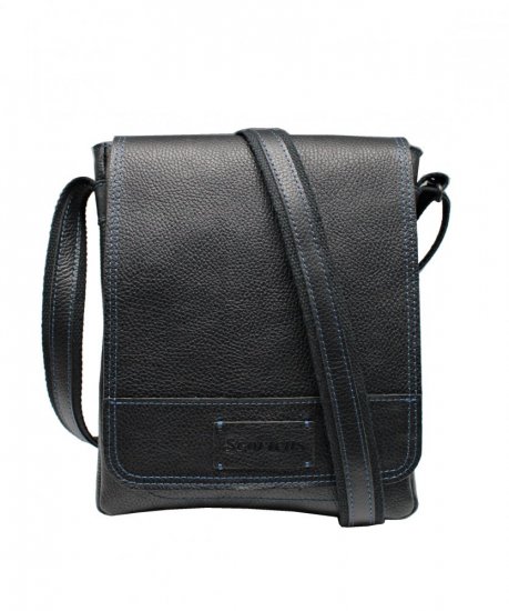 Pánska kožená taška cez rameno Scorteus na iPad SM 1137 čierna