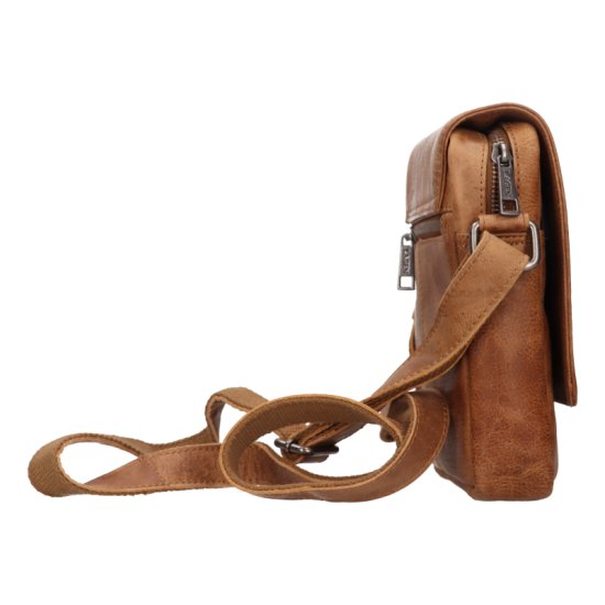 Pánská kožená taška přes rameno LG-25012 camel - boční pohled