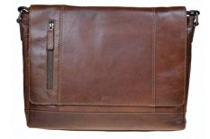 Pánska kožená taška na notebook 225581 hnedá