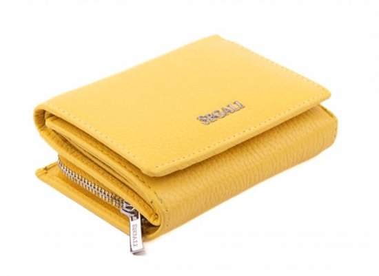 Dámská kožená peněženka SG-27106 B Pastelově žlutá 2