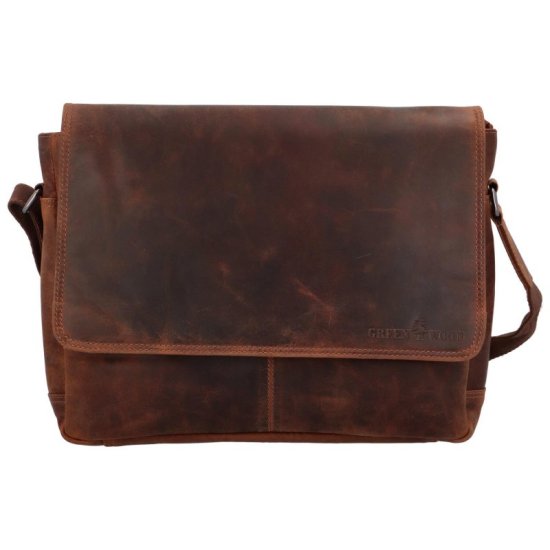 Kožená taška přes rameno UNI Falco hnědá