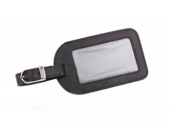 Kožená visačka na zavazadlo SG-220 černá 1