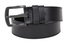 Pánsky kožený opasok Black Hand 2130-98 čierny prešitý