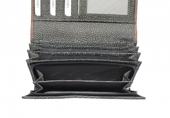 Dámská kožená peněženka SG-261288 černo hnědá