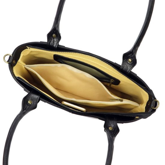 Dámska kožená kabelka Angelika čierna - vnútorné vybavenie