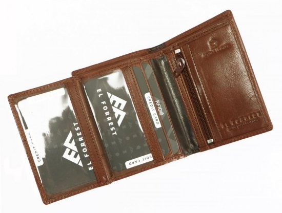 Pánská kožená peněženka El Forrest 2575-21 RFID hnědá (malá)