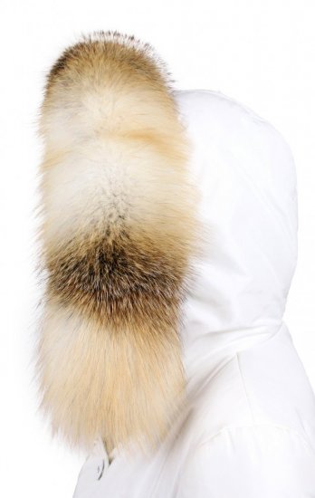 Fur trim on the hood - fox collar bluefrost golden LBG 01 (72 cm) 1