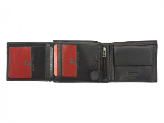 Pánska kožená peňaženka Pierre Cardin CB TILAK26 2325 RFID čierna + modrá
