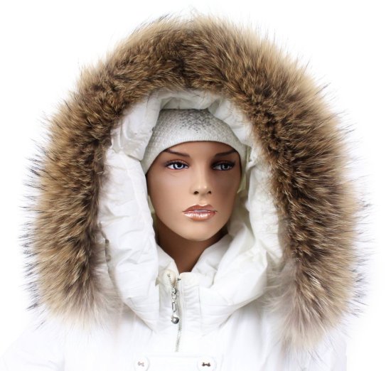 Kožušinový lem na kapucňu - golier medvedíkovec M 01/54 (75 cm)