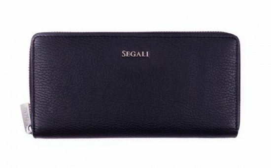 Dámska kožená peňaženka SG-27395 čierna