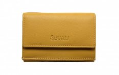 Dámska malá kožená peňaženka SG-21756 žltá