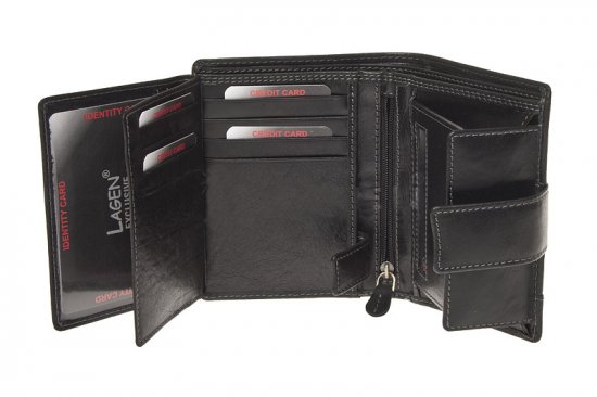 Pánská kožená peněženka V-227/T černá 1