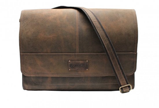 Pánska kožená taška cez rameno na notebook Scorteus S - 1001