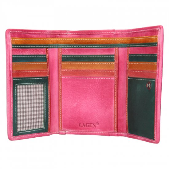 Dámská kožená peněženka LG-211/DS růžová 1