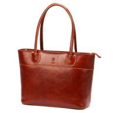 Dámská kožená kabelka Viktorie koňak