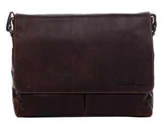 Kožená taška přes rameno UNI George hnědá