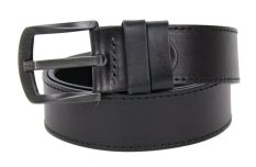 Pánský kožený opasek Black Hand 2130-98 černý prošitý Pánský kožený opasek Black Hand 2130-98 černý prošitý