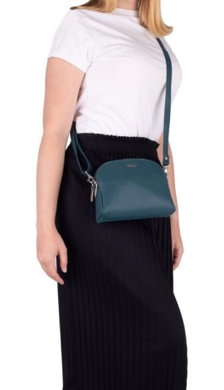 Dámska kožená taška cez rameno SG-212 petrolejová 7