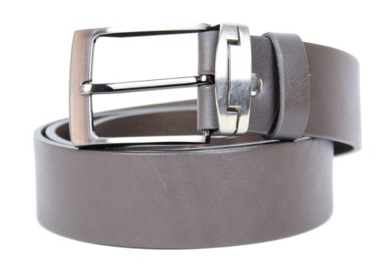 Pánský kožený opasek 234-PR09 šedý 1