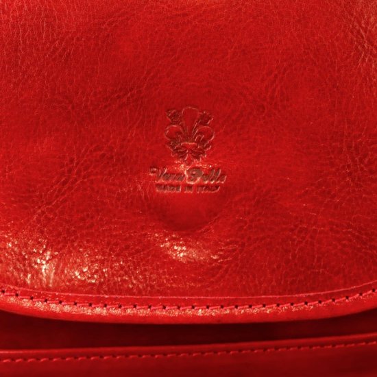 Kožený batoh Jordan červený - logo výrobce Kožený batoh Jordan červený - logo výrobce