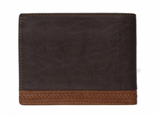 Pánska kožená peňaženka W-281043 hnedá/TAN