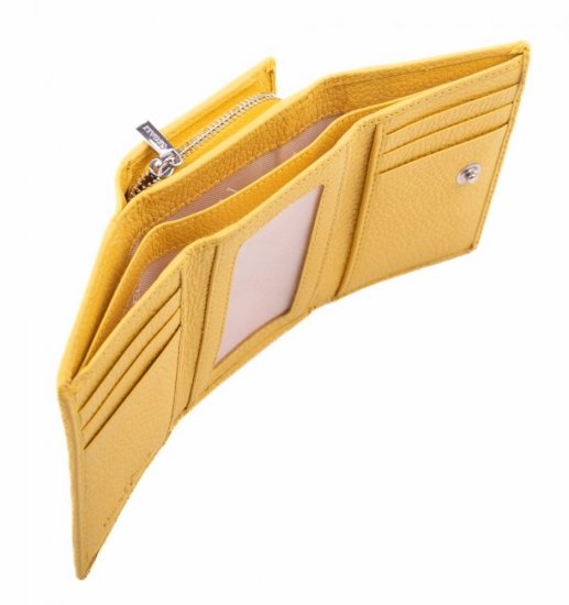 Dámska kožená peňaženka SG-27106 B pastelovo žltá 3